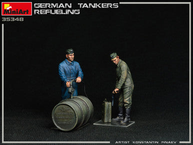 1/35 Miniart German Tankers Refueling (2) w/Drums (2) & Cans (4)