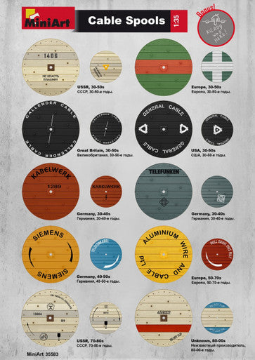 1/35 Miniart Cable Spools (6 w/20 decal options)