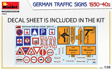 1/35 Miniart German Traffic Signs 1930-40s