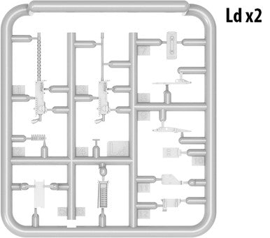 1/35 Miniart US Machine Gun Set (6 different guns, stands, ammo boxes)