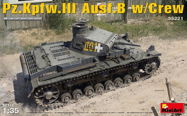 1/35 Miniart PzKpfw III Ausf B Tank w/5 Crew