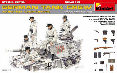 1/35 Miniart WWII German Tank Crew Winter Uniforms (5) w/Weapons (Special Edition)