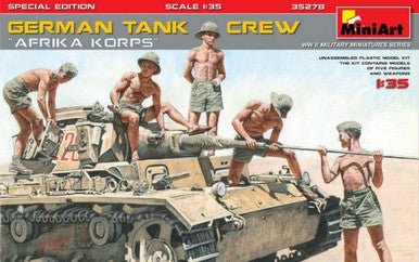 1/35 Miniart WWII German Tank Crew Afrika Korps (5) w/Weapons (Special Edition)