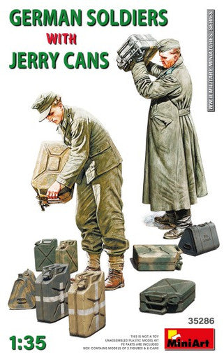 1/35 Miniart German Soldiers (2) w/8 Jerry Cans