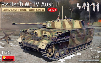 1/35 Miniart WWII PzBeobWg IV Ausf J Late/Last Production Tank w/5 Crew (2 in 1)