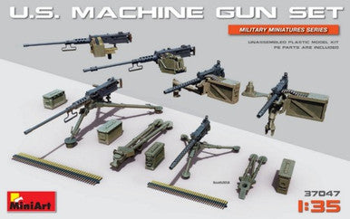 1/35 Miniart US Machine Gun Set (6 different guns, stands, ammo boxes)