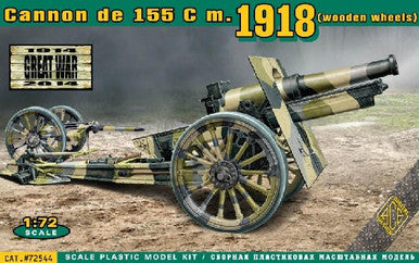 1/72 ACE Models US 155mm howitzer model of 1918 (wooden wheels)