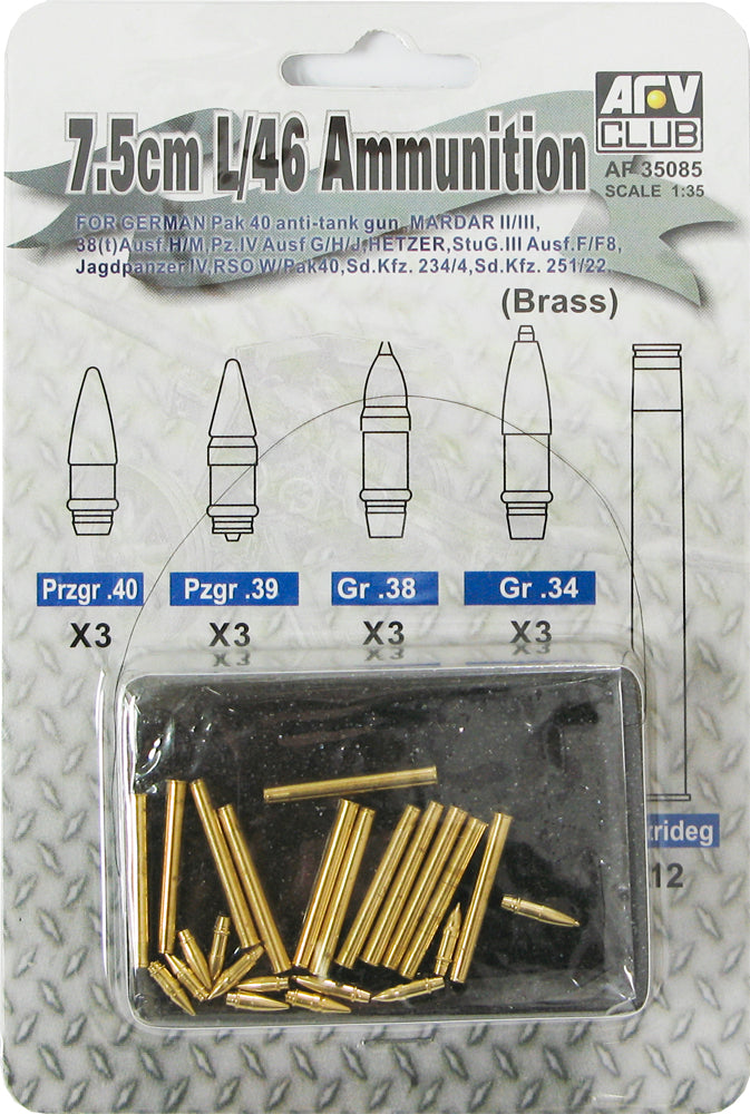 German 7.5cm L/46 Ammo for Pak 40 Anti-Tank Gun