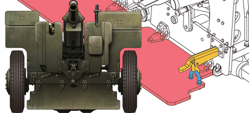 WWII Late 105mm Howitzer M2A1 & M2A2 Carriage