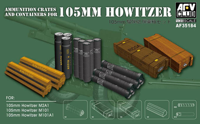 Ammo Crates & Containers for 105mm Howitzer