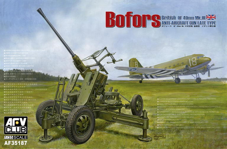 British Bofors 40mm Mk III Late Anti-Aircraft Gun