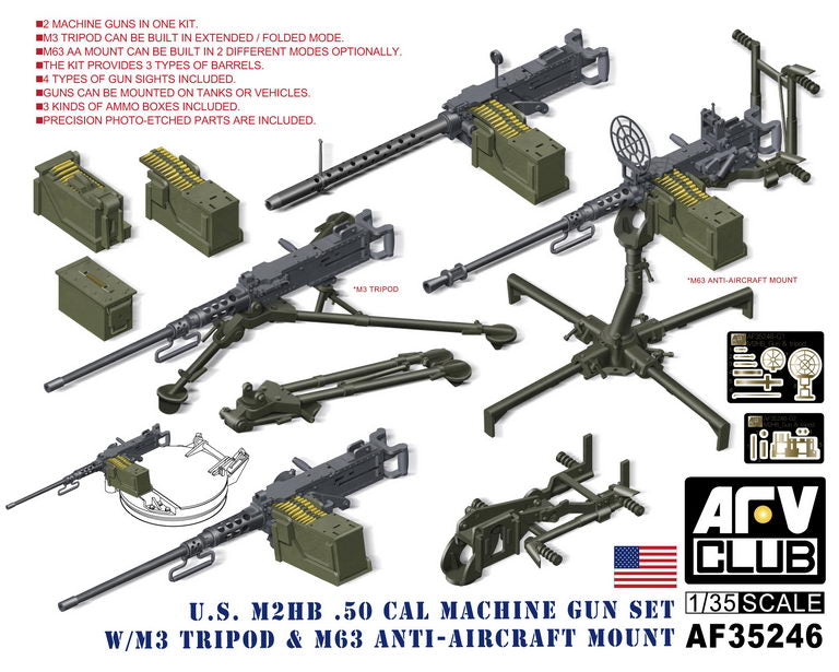 US M2HB .50Cal MG w/M3 Tripod & M63 AA Mount