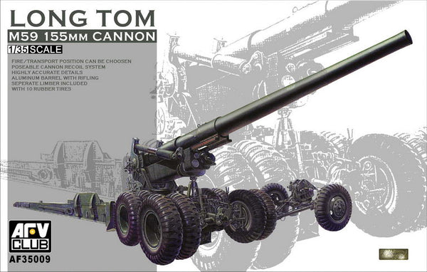 M-59 155mm Cannon Long Tom 1-35 AFV Club