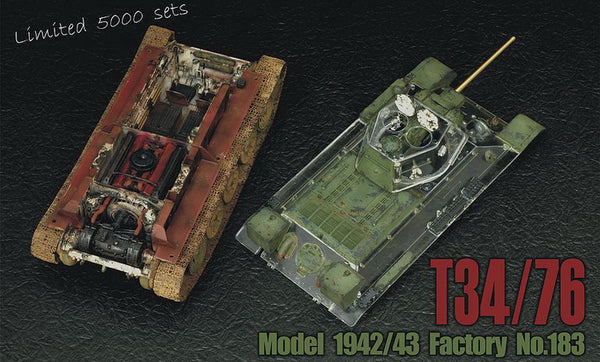 T34/76 Mod 1942/43 No.183 Tank w/Clear Turret and Body