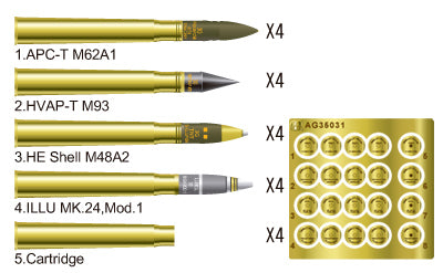 US 105mm HOWITZER AMMO SET