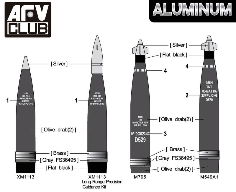 155mm Artillery Shell PGK 1:35