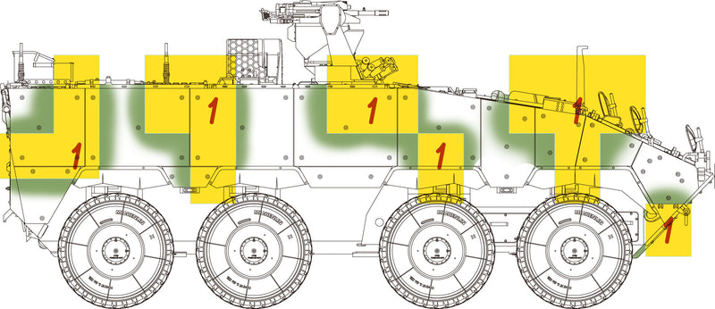 Cloud Leopard eight-wheeled armored vehicle camouflage painting cover sticker