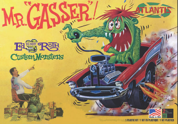 Atlantis Models Ed Big Daddy Roth Mr. Gasser Car with Monster Figure Plastic Model Kit