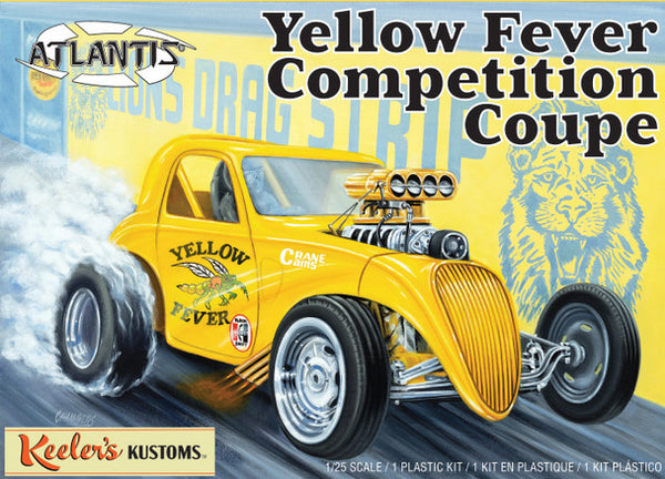 Atlantis Models Keelers Kustoms Yellow Fever Dragster Plastic Kit