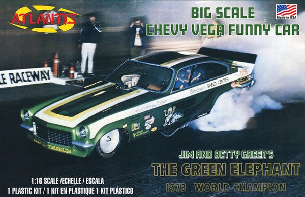 Atlantis Models Green Elephant Chevy Vega Funny Car (formerly Revell)