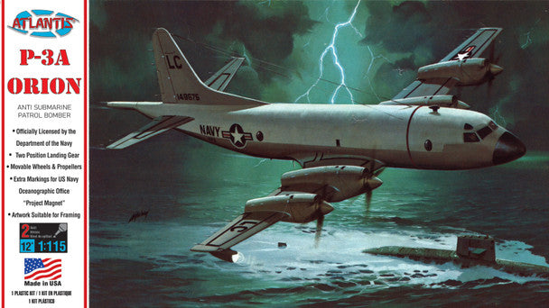 Atlantis Models Lockheed P-3A Orion US Navy Anti Submarine Patrol Bomber