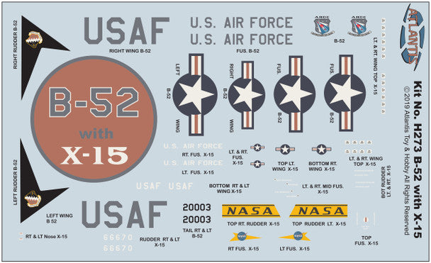 Atlantis Models Boeing B-52 with X-15 Plastic Model Kit