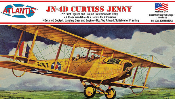 Atlantis Models Curtiss Jenny JN4 BiPlane (formerly Lindberg)