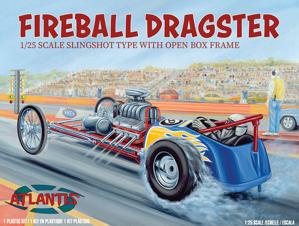 Atlantis Models Fireball Slingshot Dragster Plastic Model Kit