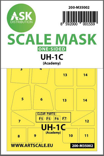 1/35 Art Scale UH-1C one-sided painting mask for Academy