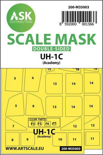 1/35 Art Scale UH-1C double-sided painting mask for Academy