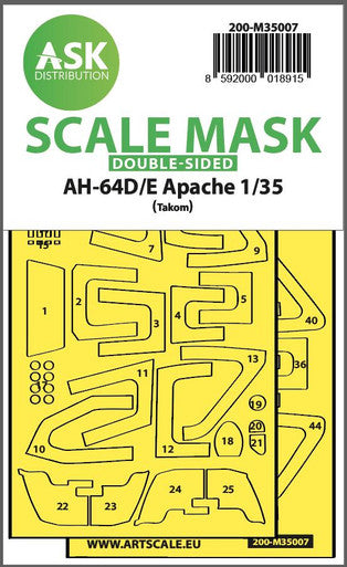 1/35 Art Scale AH-64D/E double-sided fit express mask for Tacom