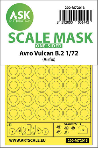 1/72 Art Scale Avro Vulcan B.2 one-sided painting mask for Airfix