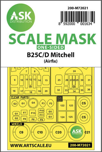 1/72 Art Scale B-25C/D Mitchell one-sided for Airfix