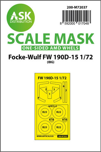 1/72 Art Scale Focke-Wulf Fw 190D-15 one-sided painting mask for IBG