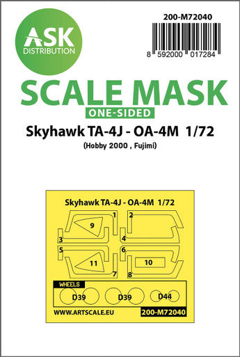 1/72 Art Scale Skyhawk TA-4J - OA-4M one-sided painting mask for Hobby2000/Fujimi