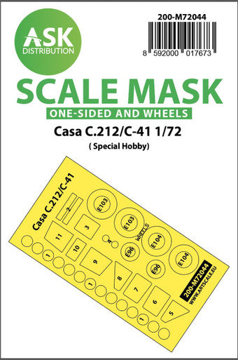 1/72 Art Scale Casa C.212/C-41 one-sided painting mask for Special Hobby