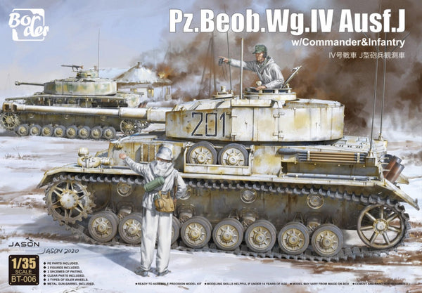 Border Model Panzer Pz.Beob.Wg.IV Ausf.J (with Commander & Infantry Figure)