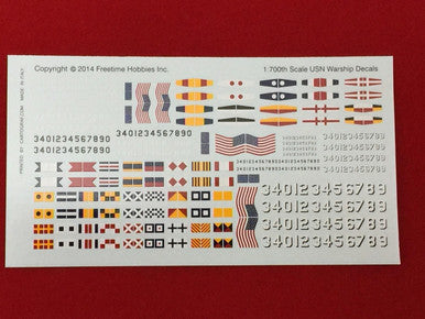 1/700 Blue Ridge Models USN Decals - Numbers Flags Pennants