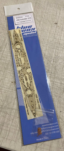 1/700 Bluewox HMS Invincible 1914 Wood Deck for Flyhawk Kit