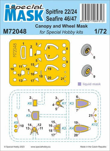 1/72 CMK Spitfire Mk.22/24 and Seafire Mk.46/47 MASK