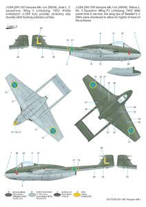 DH.100 Vampire Mk.I 'The First Jet Guardians of Neutrality' 1/72