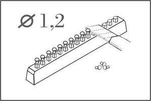 Button - head rivet calibre 1,2 mm (60 pcs)