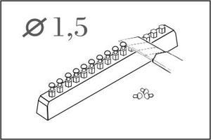 Hexagonal bolt head 1,5 mm (60 pcs)