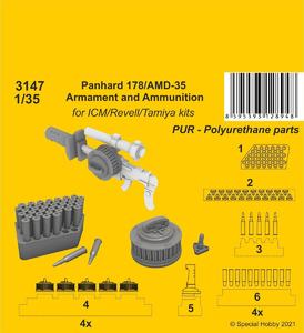 Panhard 178/AMD-35 Armament and Ammunition   (ICM/Revell Tamiya kits) 1/35