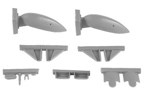 Blenheim Mk.I/II Finish AF 1st serie Ski Undercarriage – fixed type   1/48