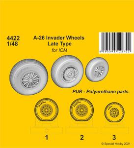 A-26 Invader Wheels Late Type / for ICM kit 1/48