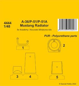 A-36 Apache / P-51 / P-51A Mustang Radiator 1/48