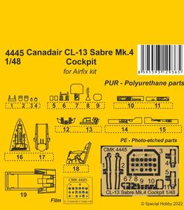 Canadair CL-13 Sabre Mk.4 Cockpit 1/48