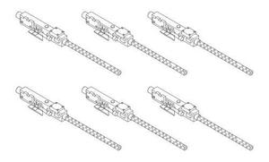 Browning M2 (6 pcs) WWII US aircraft Machineg 1/32