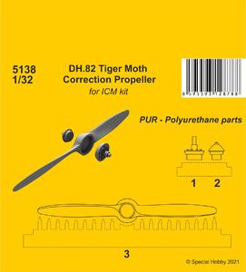 DH.82 Tiger Moth Correction Propeller(ICM kit) 1/32